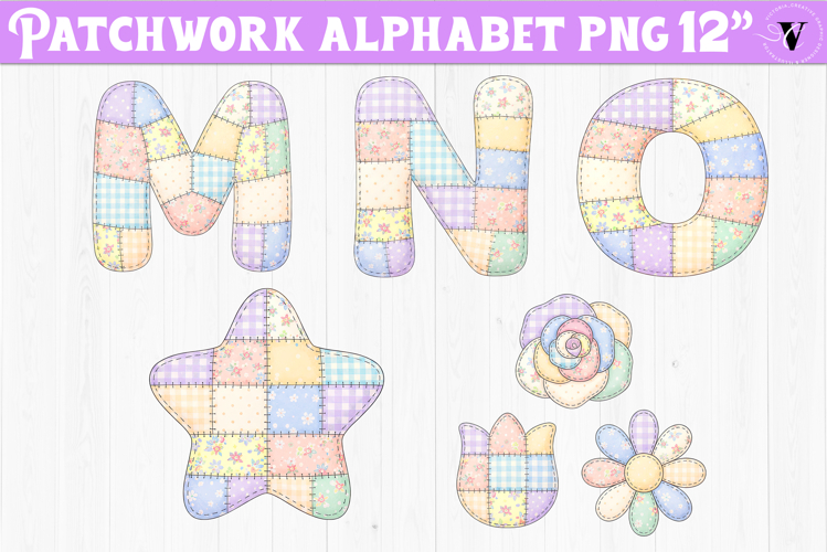 Cute Patchwork Alphabet | Patchwork Animals, flowers