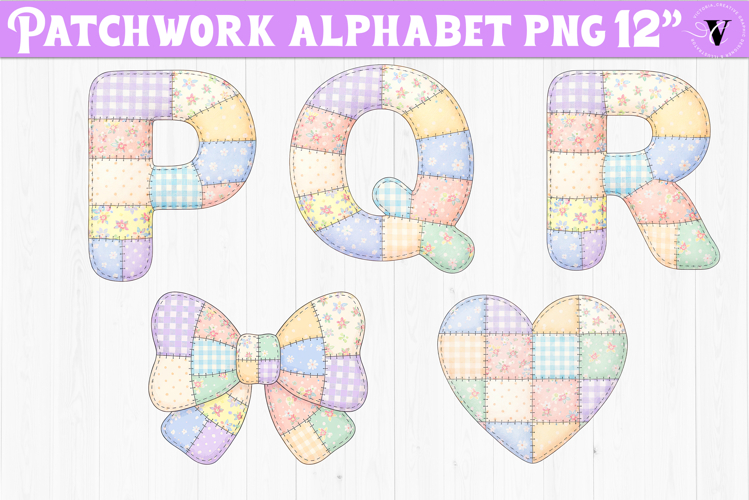Cute Patchwork Alphabet | Patchwork Animals, flowers