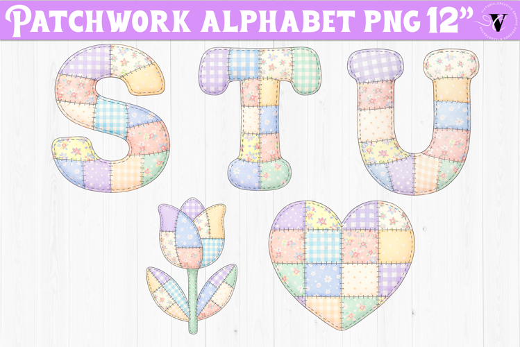 Cute Patchwork Alphabet | Patchwork Animals, flowers
