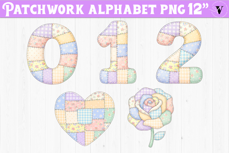 Cute Patchwork Alphabet | Patchwork Animals, flowers