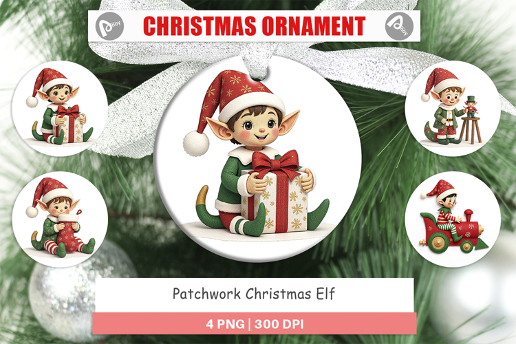 Ornament Patchwork Elf