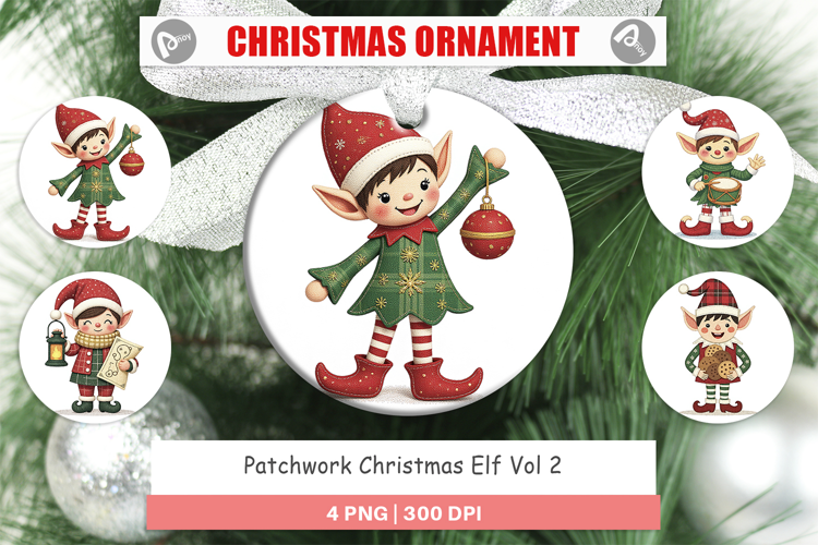 Ornament Patchwork Elf
