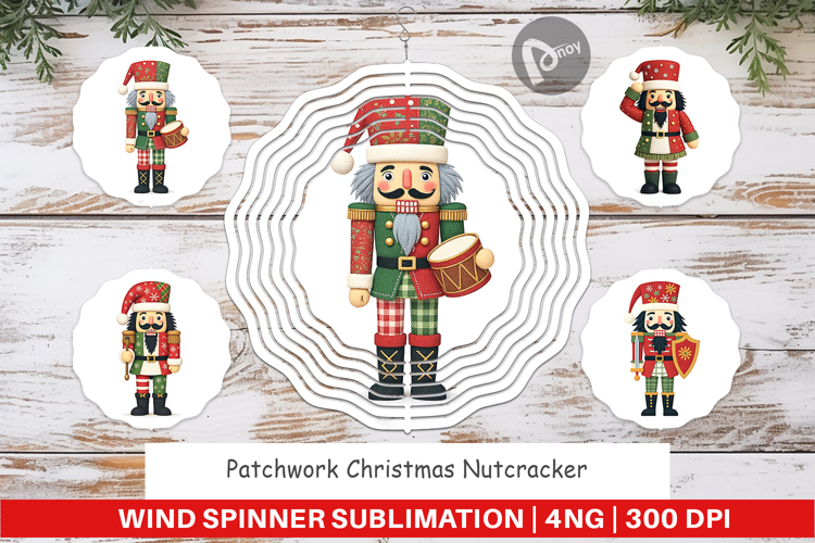 Wind Spinner Patchwork Nutcracker