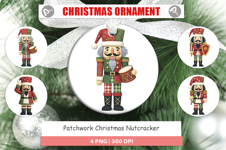 Ornament Patchwork Nutcracker