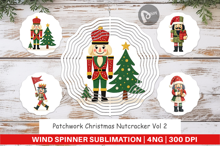 Wind Spinner Patchwork Nutcracker