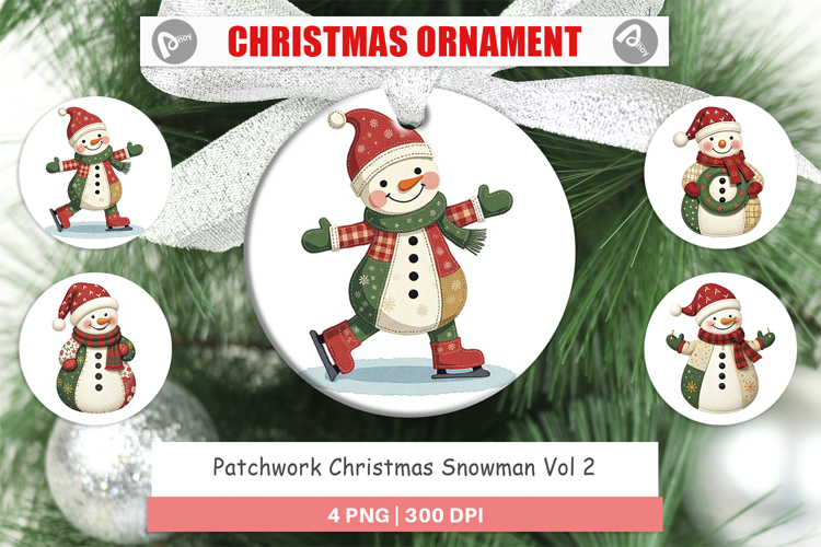 Ornament Patchwork Snowman