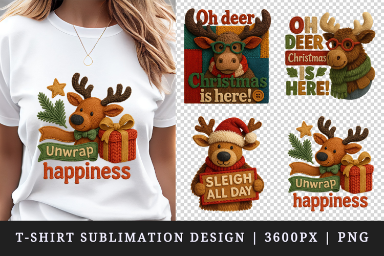 Patchwork Christmas t-shirt printable sublimation design png