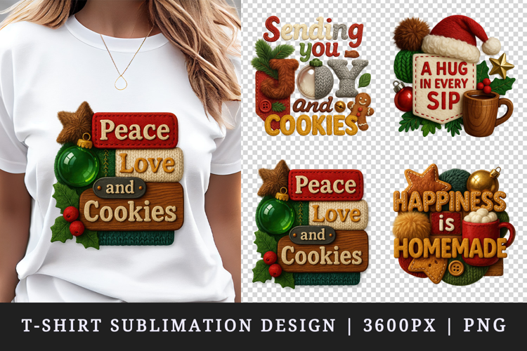 Patchwork Christmas t-shirt printable sublimation design png