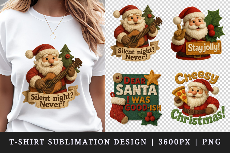 Patchwork Christmas t-shirt printable sublimation design png