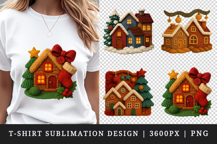 Patchwork Christmas t-shirt printable sublimation design png
