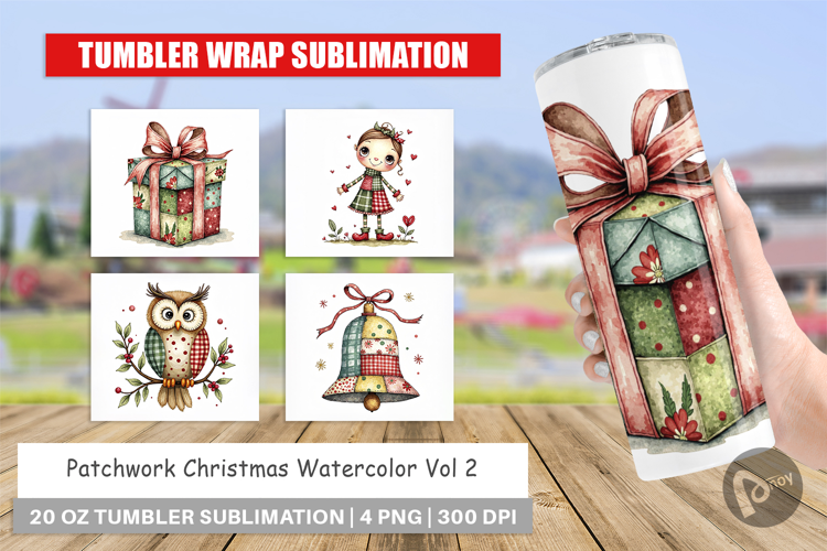Patchwork Christmas Tumbler