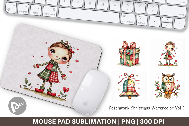 Patchwork Christmas Mouse Pad