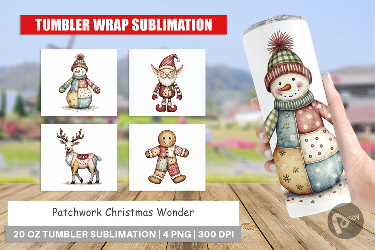 Patchwork Christmas Wonder Tumbler