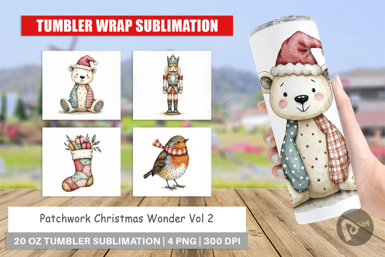 Patchwork Christmas Wonder Tumbler