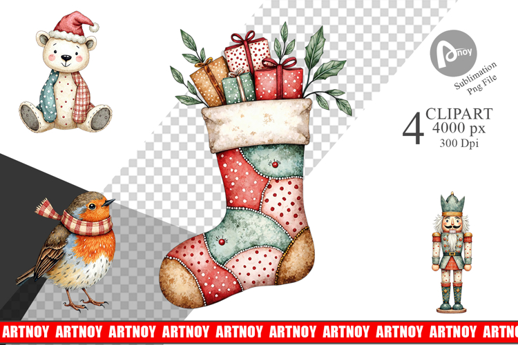 Patchwork Christmas Wonder Clipart
