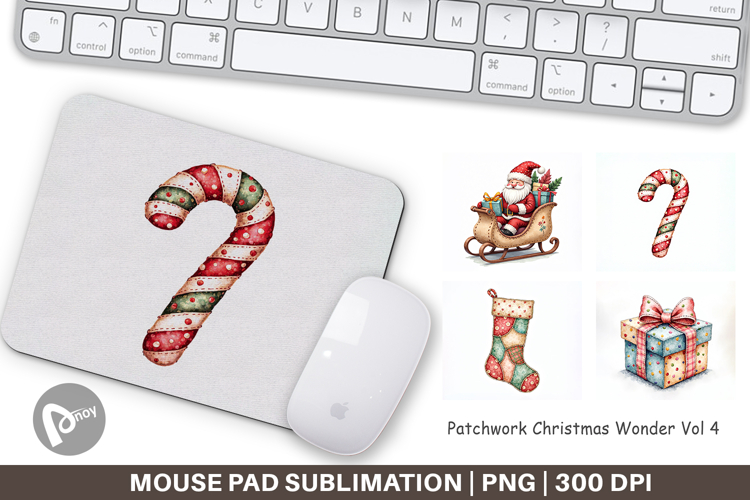 Christmas Patchwork Wonder Mouse Pad