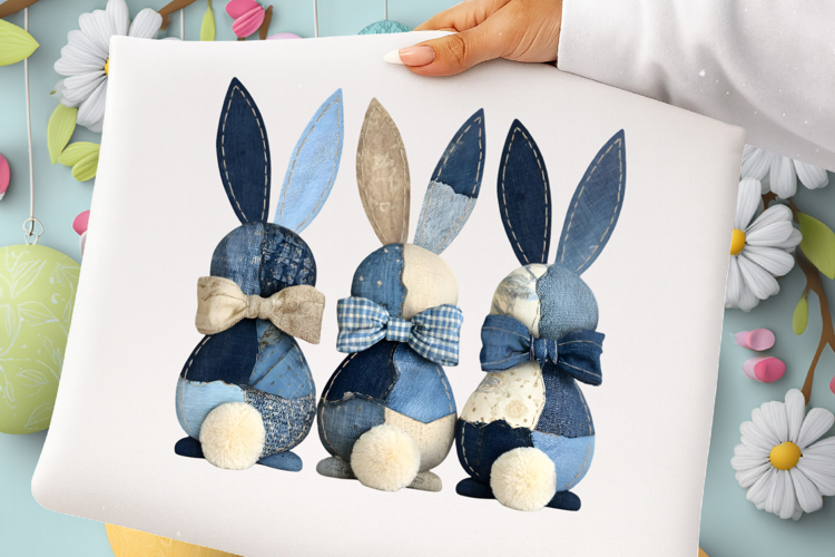 Patchwork Easter Bunny Png, Bunny Easter