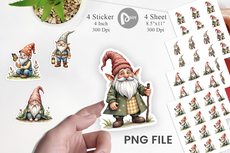 Patchwork Gnomes Sticker