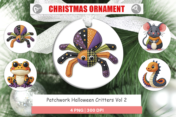 Ornament Patchwork Halloween Critters
