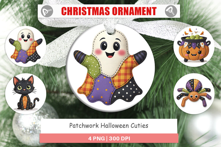 Ornament Patchwork Halloween Cuties example image 1