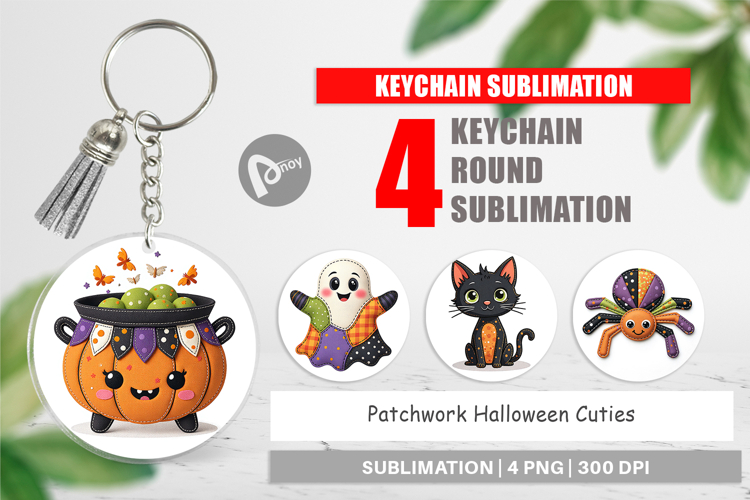 Keychain Patchwork Halloween Cuties