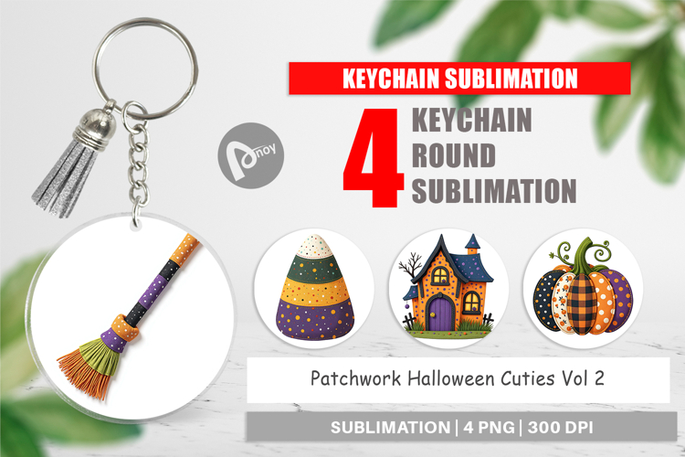 Keychain Patchwork Halloween Cuties