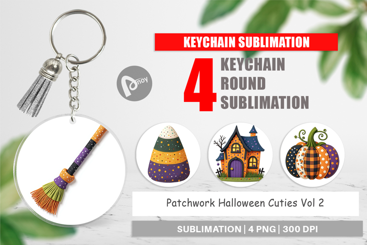 Keychain Patchwork Halloween Cuties