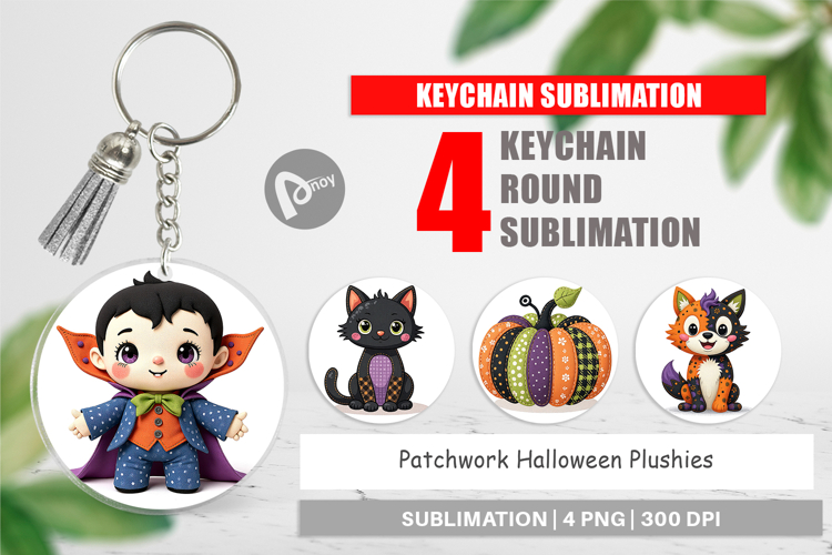 Keychain Patchwork Halloween Plushies