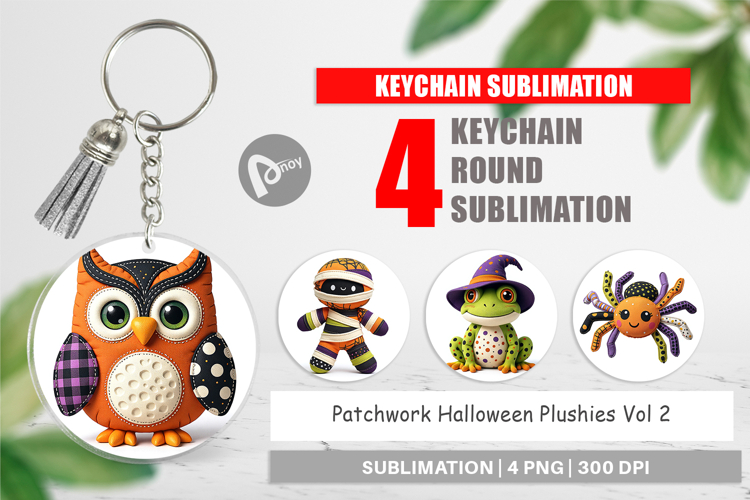 Keychain Patchwork Halloween Plushies