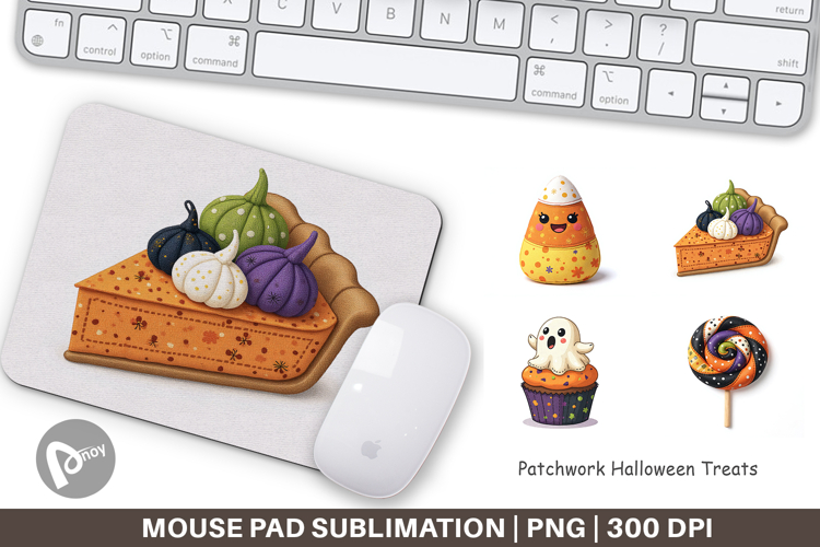 Mouse Pad Patchwork Halloween Treats