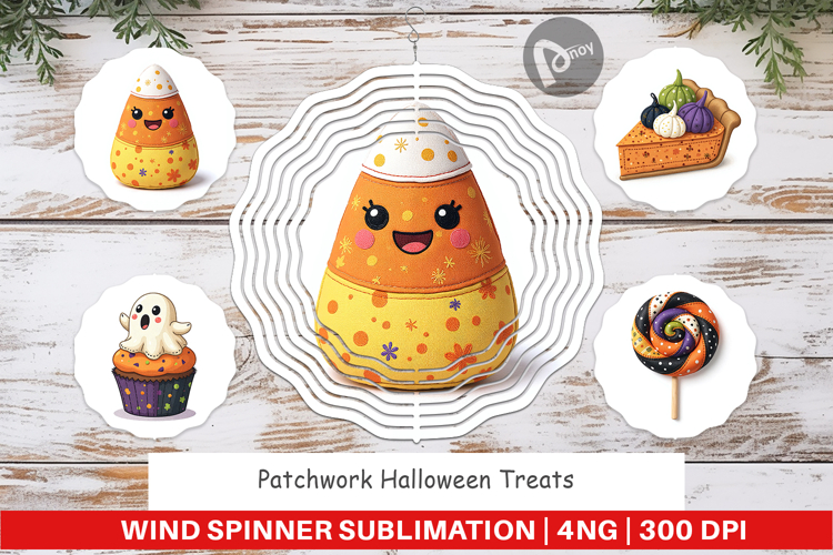 Wind Spinner Patchwork Halloween Treats