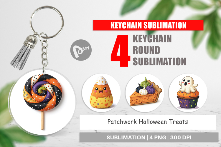 Keychain Patchwork Halloween Treats
