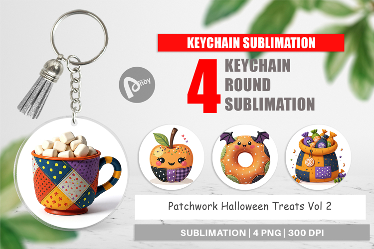 Keychain Patchwork Halloween Treats