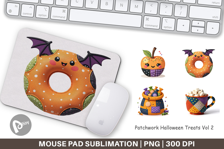 Mouse Pad Patchwork Halloween Treats