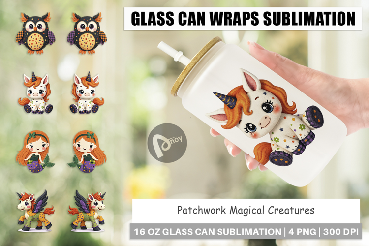 Glass Can Patchwork Magical Creatures