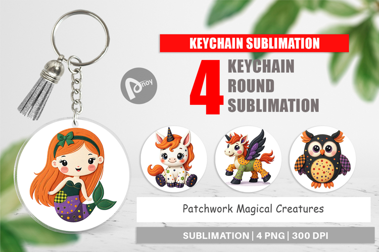 Keychain Patchwork Magical Creatures