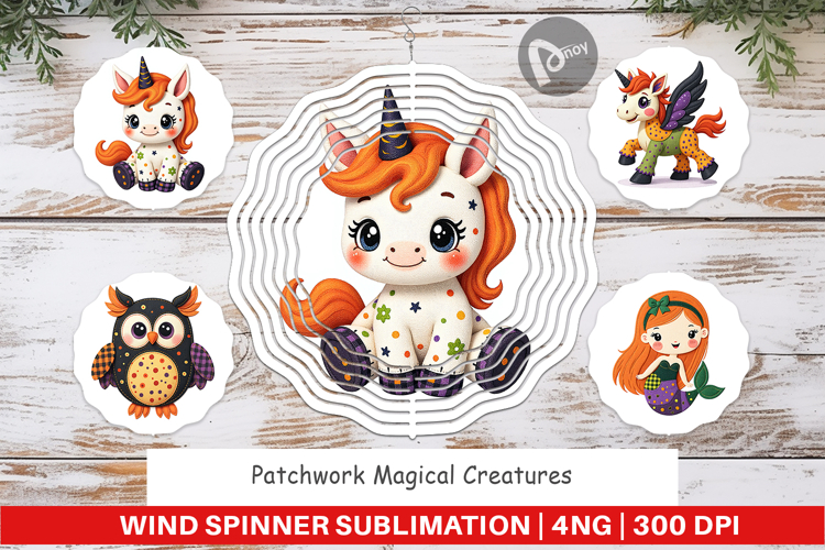 Wind Spinner Patchwork Magical Creatures