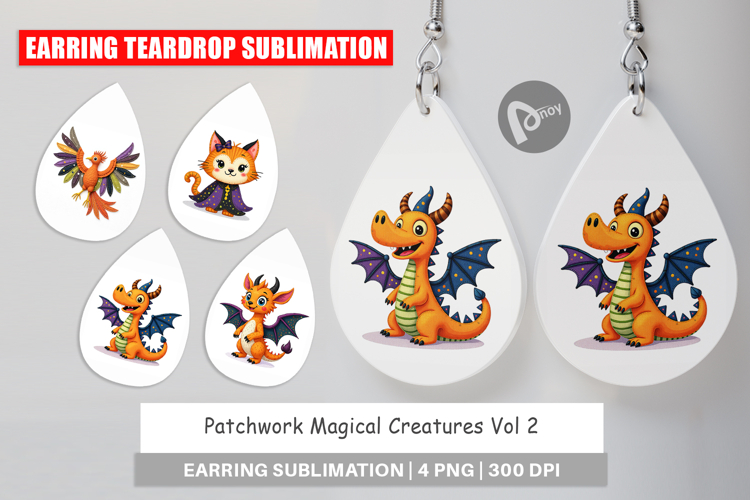 Earring Patchwork Magical Creatures