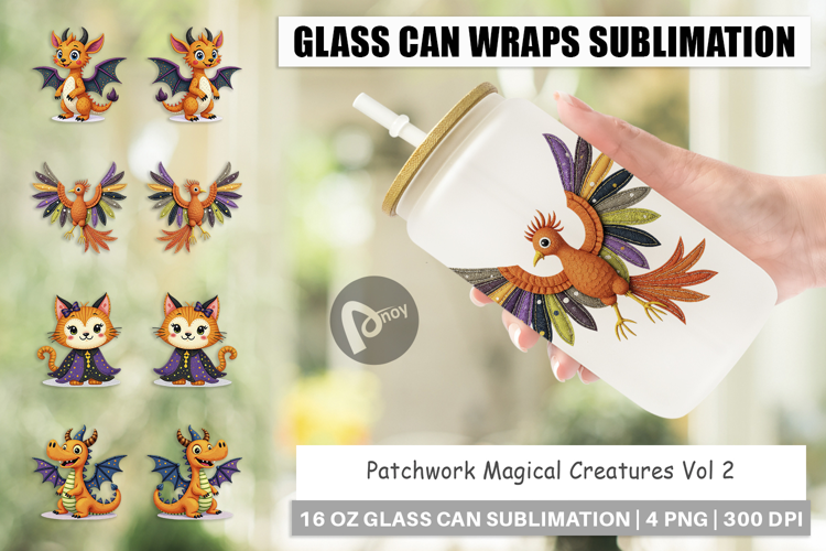 Glass Can Patchwork Magical Creatures