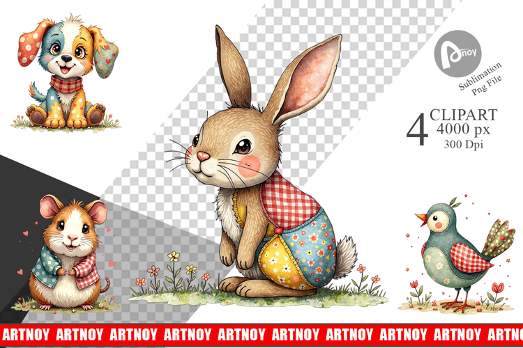 Patchwork Pet Pals Clipart