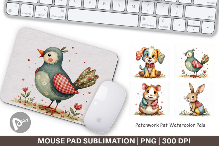 Patchwork Pet Pals Mouse Pad
