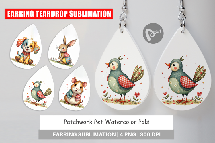 Patchwork Pet Pals Earring