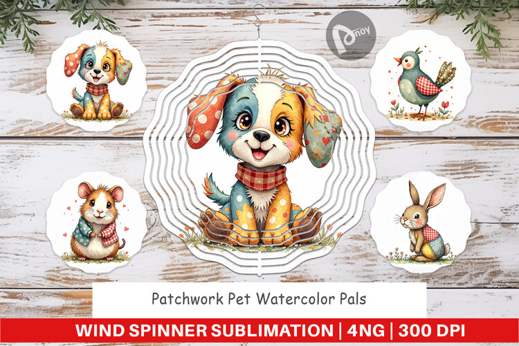 Patchwork Pet Pals Wind Spinner example image 1
