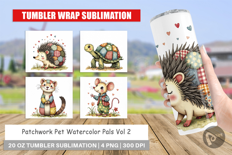 Patchwork Pet Pals Tumbler