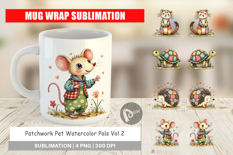 Patchwork Pet Pals Mug Wrap