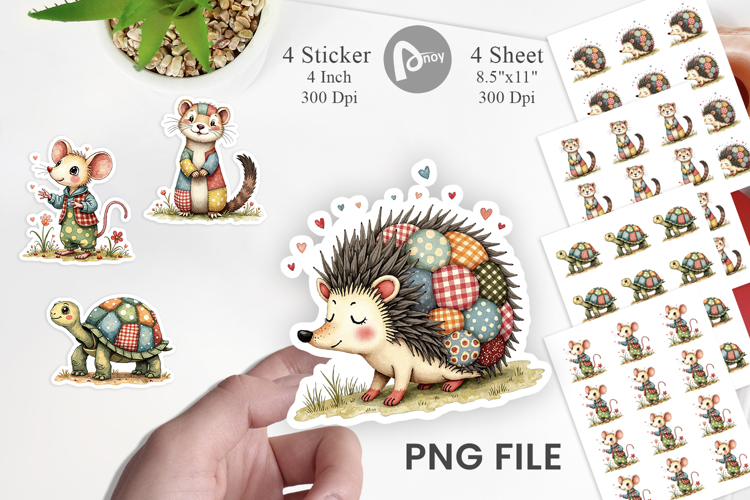 Patchwork Pet Pals Sticker