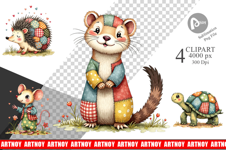Patchwork Pet Pals Clipart