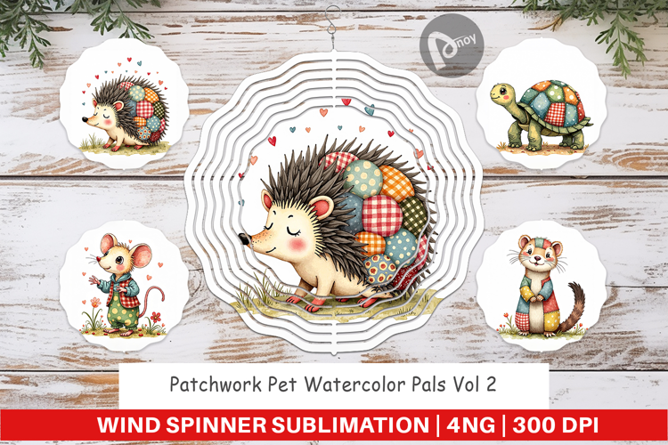 Patchwork Pet Pals Wind Spinner