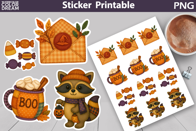 Patchwork Halloween Sticker | Cute Spooky Sticker