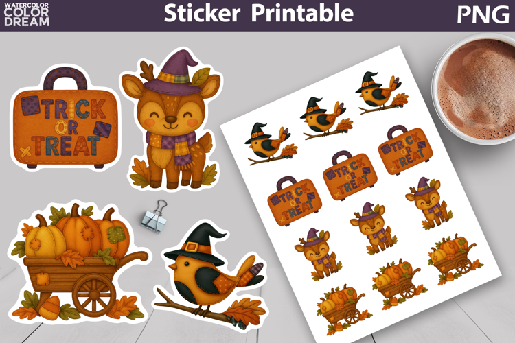 Patchwork Halloween Sticker | Cute Spooky Sticker